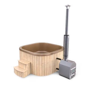 Hot tub Acryl External Deluxe Nordische Fichte - gold