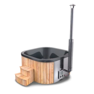Hot tub Acryl Quadro Deluxe Nordische Lärche - grau
