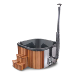 Hot tub Acryl Quadro Deluxe Rote Zedar - grau