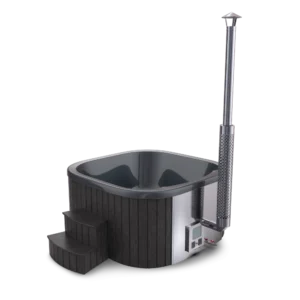 Hot tub Acryl Quadro Deluxe WPC Schwarz - grau